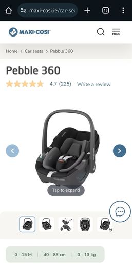 Maxi Cosi Pebble 360 Infant Carseat (Base NOT included)