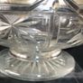 Vintage Art Deco Flint Glass Pedestal Footed Bowl 1920's Image 4