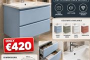 Deann 600 wall hung unit multiple colours