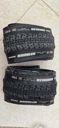 Pair of Maxxis Rambler Gravel Tyres  700x45c EXO TR 120 TPI