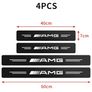 4pcs Carbon Fiber Anti Scratch Scuff Pedal Car Door Sill Protector Stickers For Mercedes Benz AMG W124 W202 W203 W204 W210 W211 Image 2