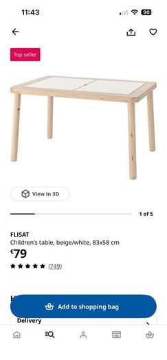 Flisat childrens Table with trays