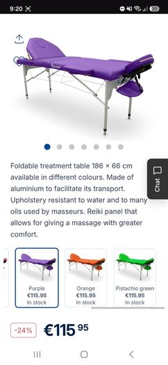 Massage table for sale