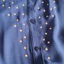 Blue Stud Detail Chiffon Shirt Image 7