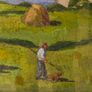 Oil-on-board landscape painting titled "Coastal Farm" by Irish artist Tom Lalor. Image 3