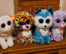 4 Original Ty Beanie Boos, 24cm All With Original Tags And Price.