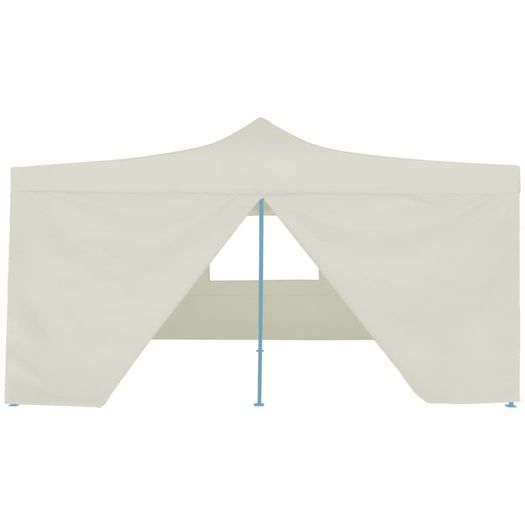 Folding Gazebo with 4 Sidewalls Cream