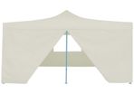 Folding Gazebo with 4 Sidewalls Cream
