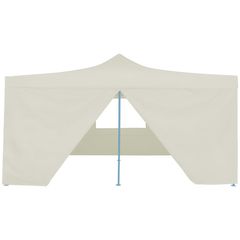 Folding Gazebo with 4 Sidewalls Cream