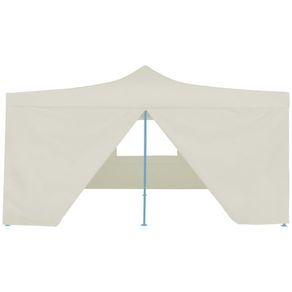 Folding Gazebo with 4 Sidewalls Cream