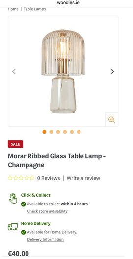 Glass Table Lamp