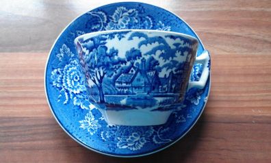 Vintage Woods Ware English Scenery cup and saucer