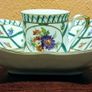 Vintage Paris Royal 'Green Garden' Square Plate and Demitasse Cup. Image 3