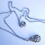 Vintage Sterling Silver 925 Drop Pendant Necklace length 15" - 1,9g Image 8