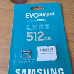Genuine Samsung Evo Select MicroSD 512 GB + SD adapter
