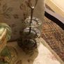 Beautiful vintage 3 tier brass and enamel stand with handle Image 4