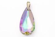 Vintage 925 Sterling Silver Rainbow Crystal Pendant