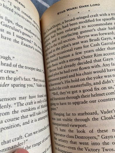 Paperback star wars book: the rise of Darth Vader