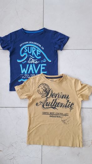 5-6Y Boy 100% Cotton 2 T-Shirts Tops
