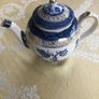 Booths Real Old Willow Round Tea Pot - Rare Image 2
