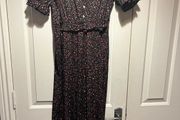 Brand new Newlook black and floral pleated dress
