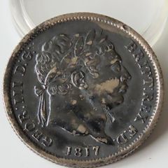 1817 Silver Shilling King George III Great Britain