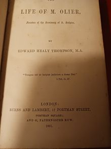 1861 edition/ The Life of M.Olier/ founde of S.Sulpice/