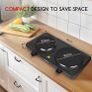 2500W Electric Double Hot Plate with Cast Iron Heating, Dual Plates Hob for Table Top Cooking, Independent Adjustable Temperature Control, Portable Design for Camping Travelling - Gemini Image 8