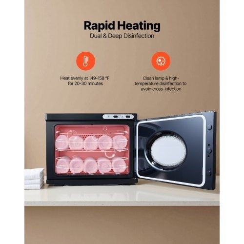 Hot Towel Warmer, 23L Large Towel Warmer Cabinet with See Through Window, Clip & Stainless Steel Racks, Holds up 36 Towels, All-Round Heating Cabinet for Spa, Barber, Manicures, Massage, Salon