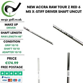 New Accra Raw TZ RPG 352 M3 Regular Driver Shaft / Uncut
