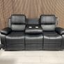 Holgate Manual Leather & Fabric Recliner Sofa Sets Image 2
