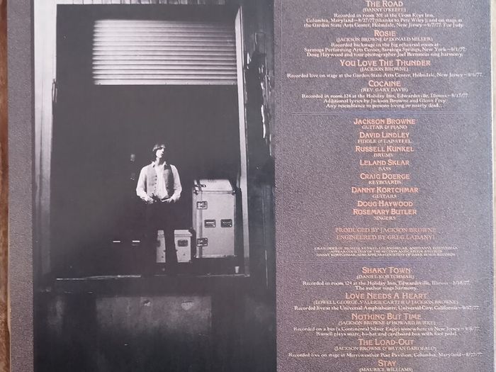 Jackson Browne - Running On Empty Vinyl LP (1984) US Music Club Edition Pop Rock Folk EX+