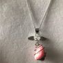 Sterling silver necklace with healing stone silver pendant Image 2