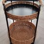 IKEA LUBBAN Trolley table with storage / rattan Image 2