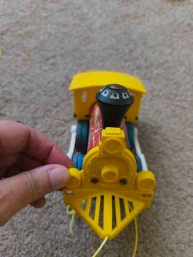 Vintage 1960s/1970s Fisher-Price Toy Lot - Jet, Mini-Bus, Train & 5 Figures