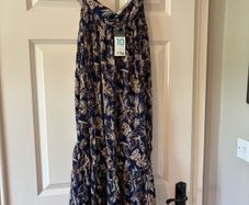 Skirt. Navy Primark maxi dress  size 10, NEW WITH TAGS,