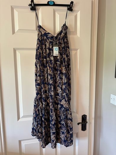Skirt. Navy Primark maxi dress  size 10, NEW WITH TAGS,
