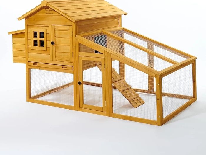 Chicken Coop Hen House Poultry Ark Home Nest Run Coup With Integra...