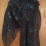 Large Embroidered Wrap Scarf.  Boho Summer Lovely Image 5