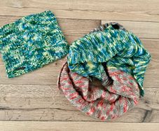 Ladies winter hat and snood set