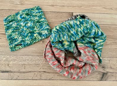 Ladies winter hat and snood set
