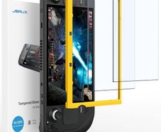 2-Pack Screen Protectors Compatible with Steam Deck, Ultra HD Tempered Glass Protector 9H Hardness Easy to Install with Guiding Frame Scratch Resistant, Come with Toolkits