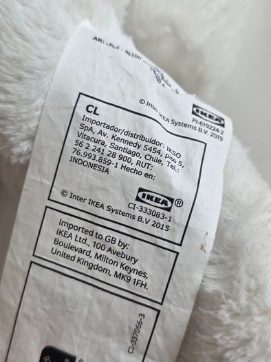 Ikea Snuttig Polar Bear Soft Toy Plush