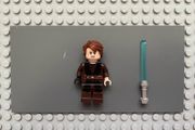 lego Star Wars sw1398 Anakin Skywalker minifigure - Dark Brown and Black Robe, Black Hands