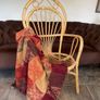 Vintage Franco Albini Style Cane and Bamboo Wicker Chair Mid Century Modern Boho Image 3
