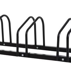 3 Bike Stand Bicycle Storage Rack Floor or Wall Mount Black Brand New