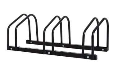 3 Bike Stand Bicycle Storage Rack Floor or Wall Mount Black Brand New