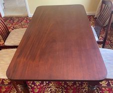 Mahogany dining table and 4 chairs