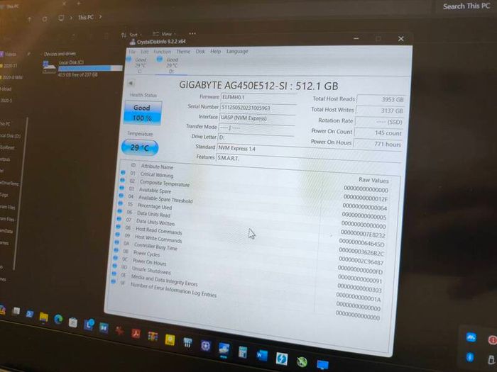 512GB NVMe Gigabyte M.2 2280 Pcie 4.0 X4 5000/3800mb/s