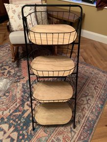 Large 3 Tier Storage / Plant Stand | Metal & Wood (Like New)